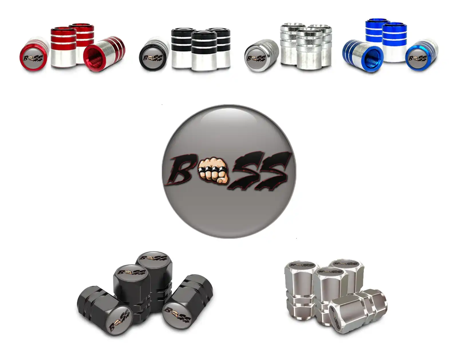Tire Valve Caps for SUVs Tuning Edition Style